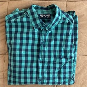 Rye Blue Casual Button Down Shirt